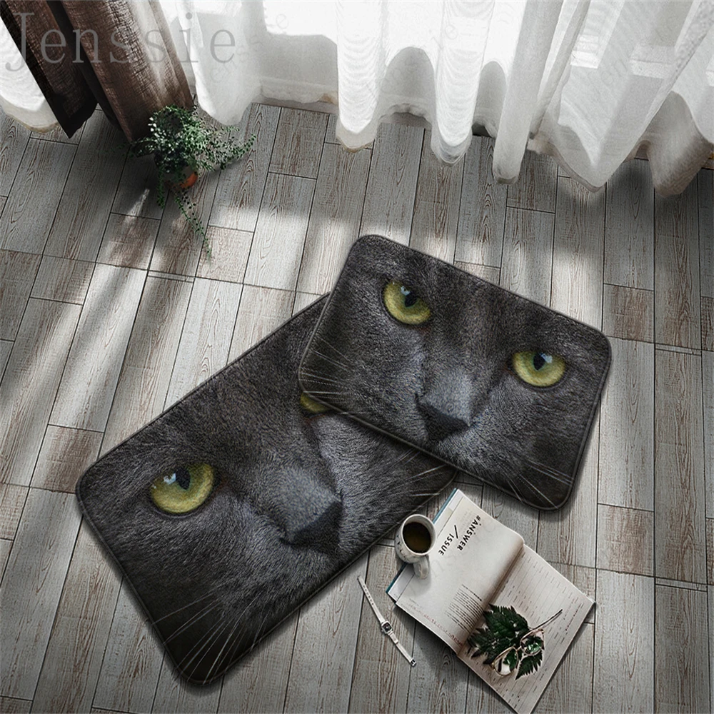 Anti-Skit Doormats Animals Soft Carpet Cat Pet 3D Printing Cute Floor Mat For Home Entrance Porch Kitchen Bedroom Decoration Rug