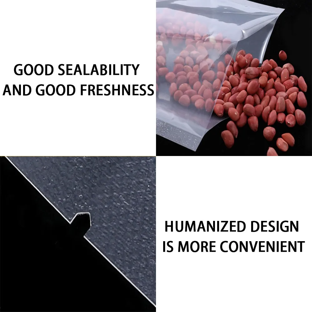 Reusable Food Embossed Pouches Suitable All Slot Machines Wrap Storage Bag Versatile Vacuum Sealed Bag Kitchen Accessories