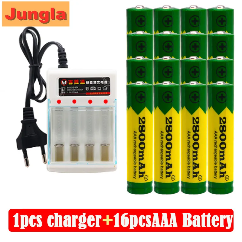 2020 AAA Батарея щелочные батареи 2800 MAH 1 5 V перезаряжаемый аккумулятор для