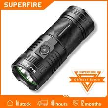 

SUPERFIRE M6/S LED flashlight Ultra Bright torch 45W/36W Wick Type-C Rechargeable Multi Function Lanter Use 18650 battery 4Pcs