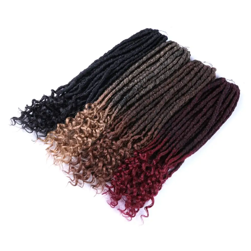 DAIRESS 18 &quotБогиня Locs крючком волосы кудрявые концы 24 корня искусственные локоны в