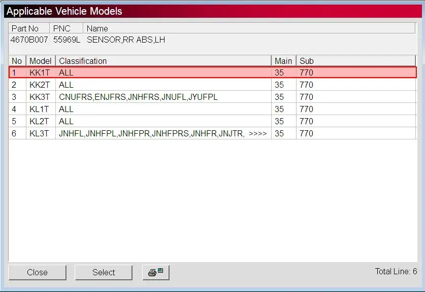 Задний левый Датчик ABS для Mitsubishi L200 TRITON STRADA 4670B007