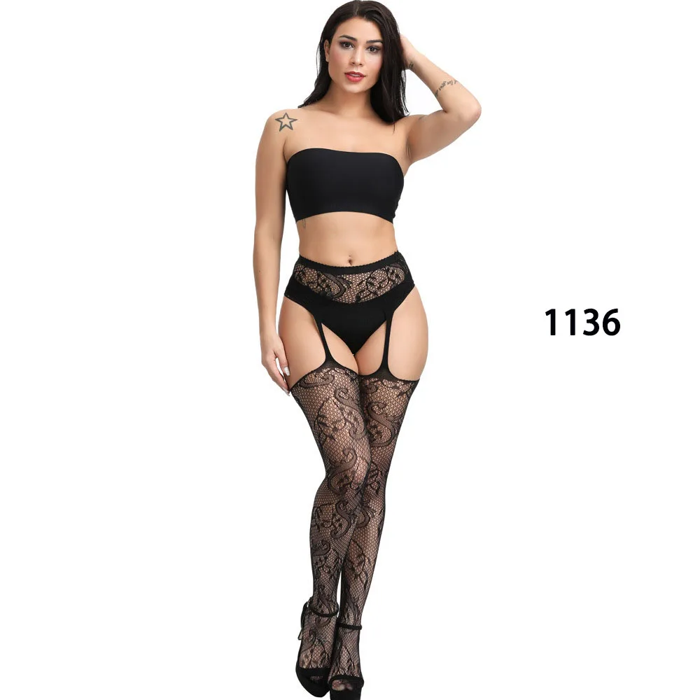 New Arrival Solid Stockings Women Sexy Thigh High Fishnet Nylon Long Socks Sex Belt Standard Over Knee Socks Sexy Lingerie