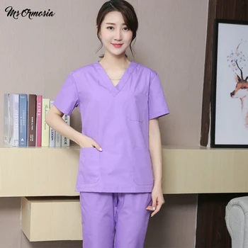 

Medical doctor Sets Pet Hospital Nurse Short-sleeved Uniform Suits Dental Clinic Beauty Salon Workwear surgical Overalls Clothes