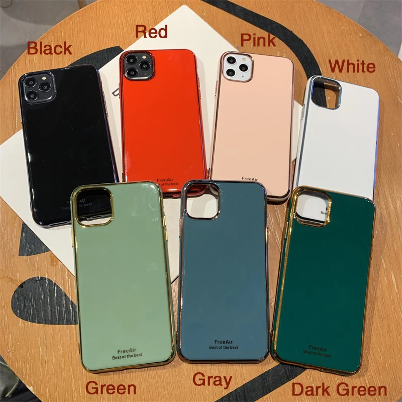 Мягкий силиконовый чехол для iPhone 11 Pro Max 6 6s 7 8 Plus X XR XS, покрытие корпуса телефона, сплошной цвет, гладкая Противоударная задняя крышка