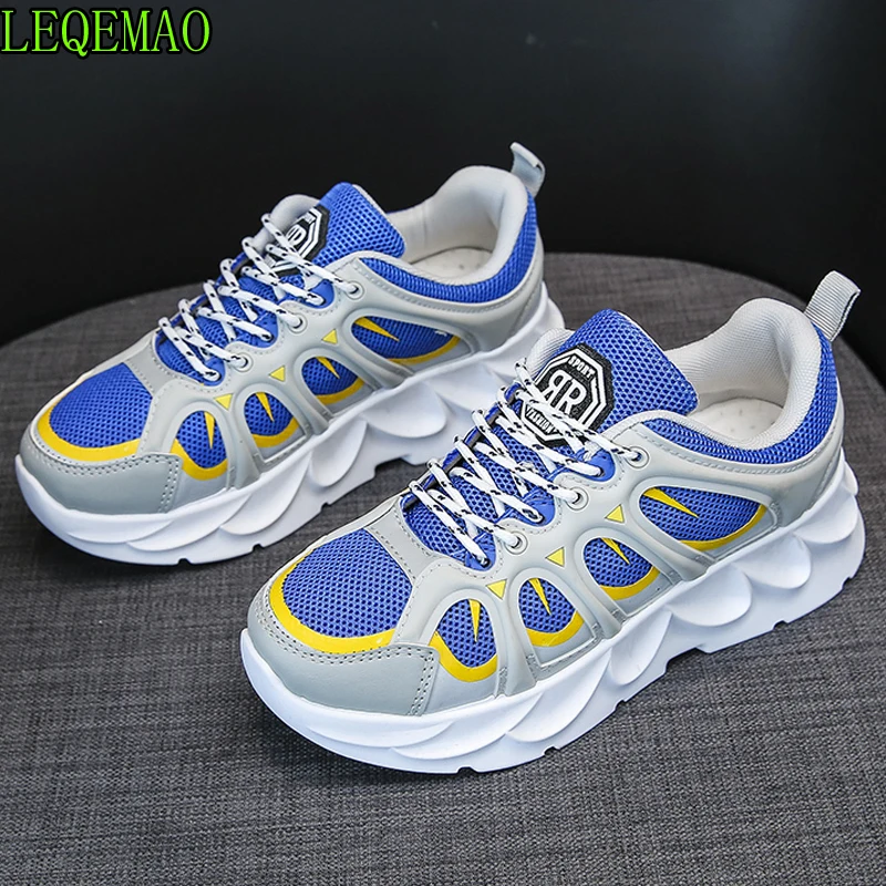 2020 весенние женские массивные кроссовки повседневная обувь Модные из сетчатого