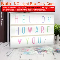 DIY Красочные освещения письма и карты и знаки и номера ночника праздник Декор всего Кино Lightbox букв для A4 световой короб