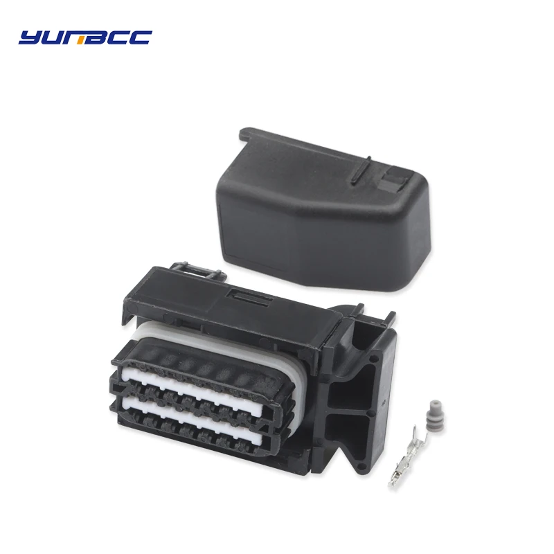 

1Set 28 Pin Automotive ECU Wire Harness Connector Auto Computer Welding Plate ECU Female Connectors Control SystemPlug Housing