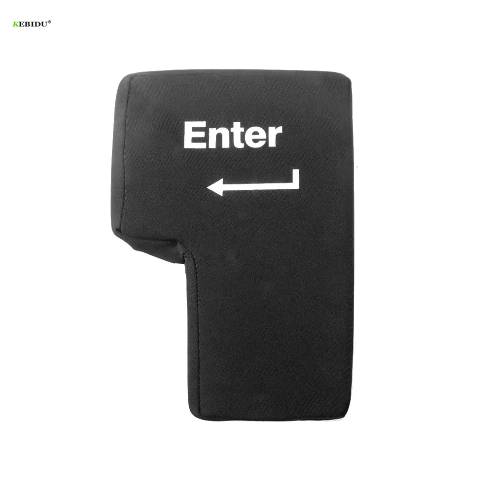 Hot Sale Big USB Enter Key Anti Stress Button Decompression Computer Any Vent Pillows Button Desktop Pillow For Programmer