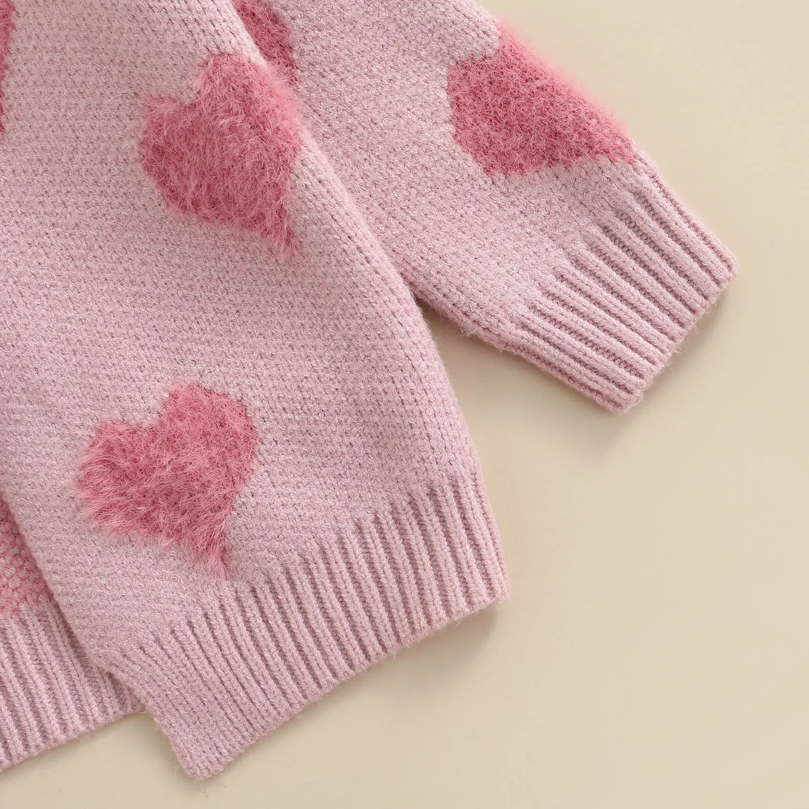 Autumn Toddler Infant Baby Girls Boys Cardigan Jackets Heart Print Long Sleeve Button Closure Knitted Sweater Tops children denim jacket
