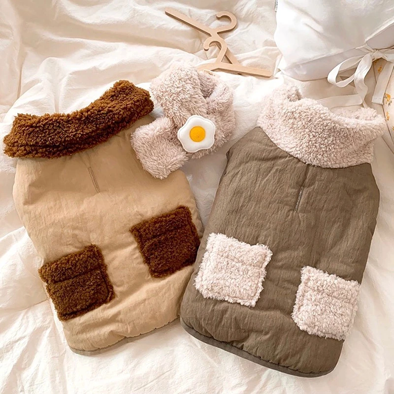 Winter Dog Overcoat Pet Clothes Jacket Coat Cat Puppy Poodle Harness Maltese Pomeranian Schnauzer Outfit Wholesale Dog Clothing