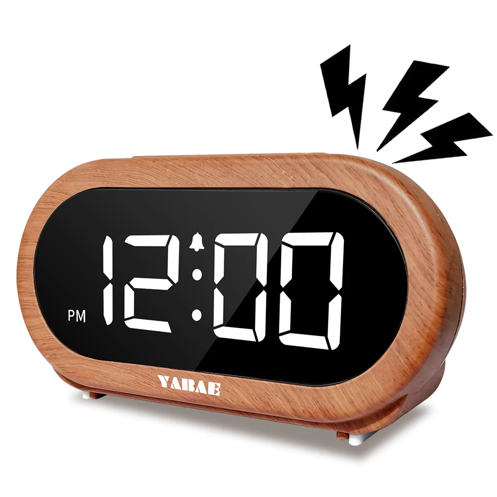 TITIROBALED Digital Alarm Clock Snooze Adjustable Volume Bedside Clock