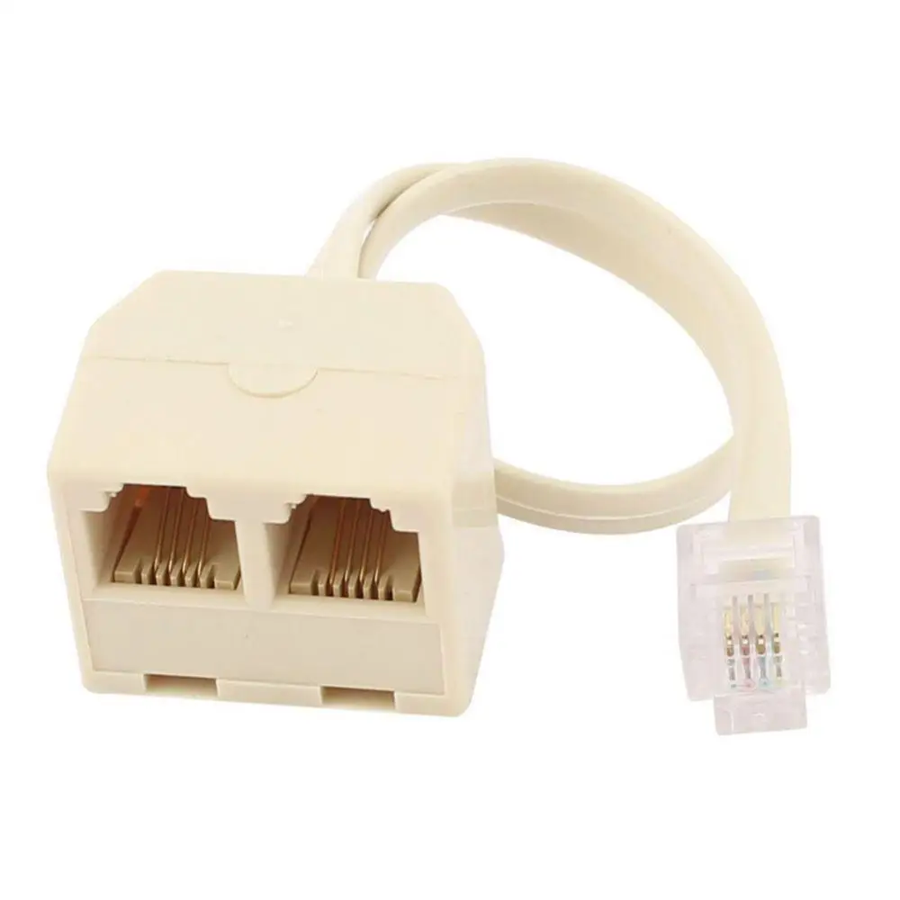 

Bluelans RJ11 6P4C Male to Female 2 Way Outlet Telephone Jack Line Splitter Adapter