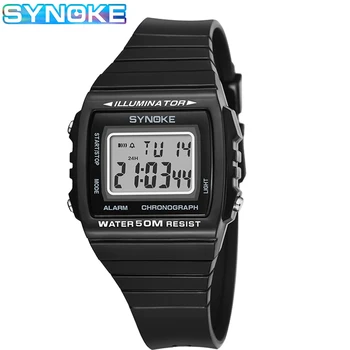 

SYNOKE Fashion Men Digital Watches LED Display Waterproof Chronograph Relogio Masculino Stop Watch Men Electronic Wristwatch