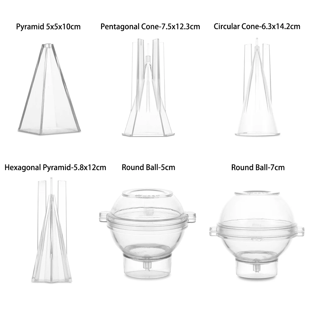 6 видов прозрачных DIY свечей формы для изготовления свечей формы для мыла ручной работы Сфера пирамидальная форма глина для домашнего ремесла Инструменты