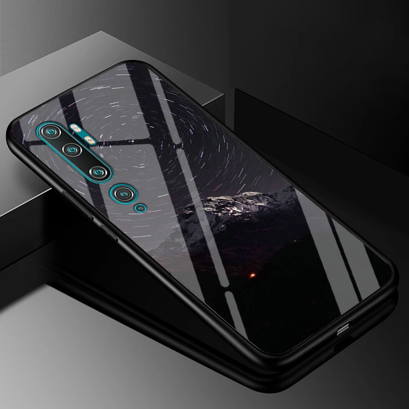 35 Для Xiaomi mi CC9 Pro Чехол PC Пластиковый стеклянный чехол для телефона черный ТПУ бампер чехол для Xiaomi mi CC9 Pro CC9Pro чехол mi cc9 Pro 6,47" - Цвет: 35