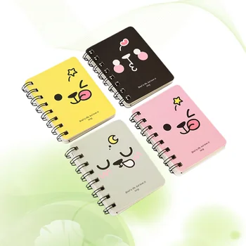 

4pcs Notebook Mini Cartoon Pocket Notebook Diary Book Notepad for Record Book Diary Book