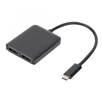 

USB Type-C 3.1 to 2xDP(4K/30Hz) Dual Screen Simultaneous Video Display Converter USB Converter