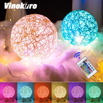 

Creative LED Night Light USB Table Lamp Bedroom Decoration Lantern Children Gift Lamp Festive Atmosphere Light Rattan Lamp