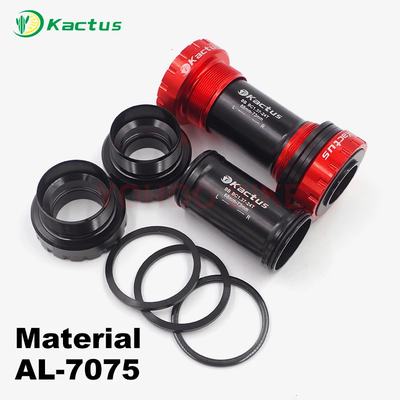 MTB Bicycle Bottom Bracket Shell 68mm//73mm Thread Fit for 24mm Cranksets