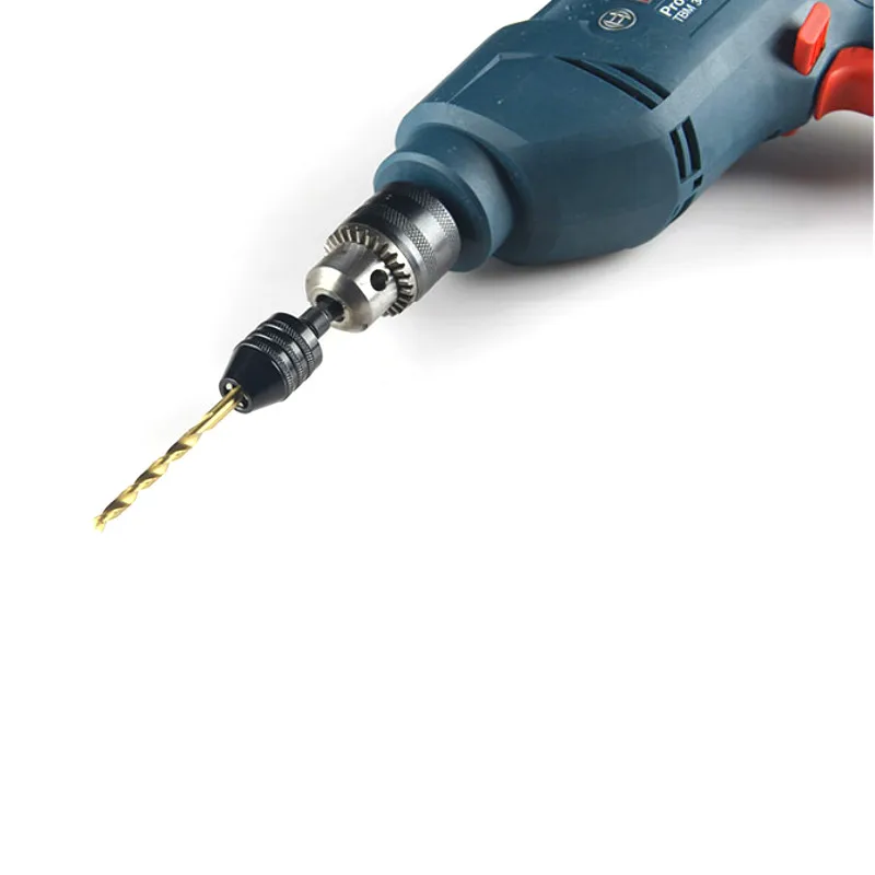 1PC Quick Change Keyless Drill Bit Chuck Hex Shank Adapter Converter Tool Three-Jaw Chuck Electric Grinder Drill electric drill attachment tool accessories electric drill accessory drill chuck woodworking drill accessories