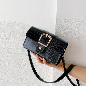 

Female Leather Solid Color Chain Handbag Retro Casual Women Totes Shoulder Bags Fashion Exquisite Shopping Bag