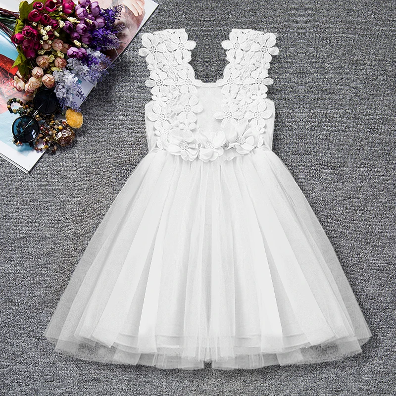 Baby Girls Carnival Outfits Newborn Infant My First Birthday Tutu Dress Up Baby Carnival Flower Lace Dress Christening Wear