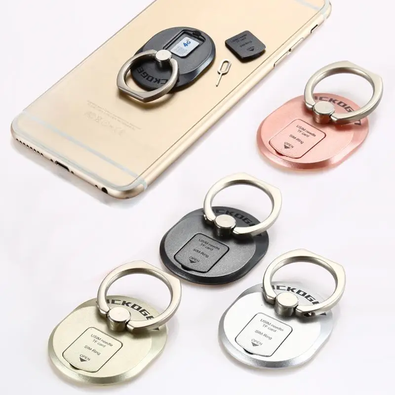 360 градусов палец кольцо Мобильный телефон Смартфон подставка держатель с sim-картой держатель для iPhone samsung Galaxy S7 Edge htc Xiaomi