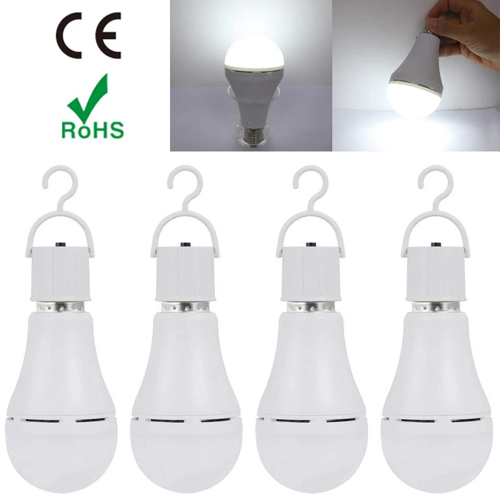 Emergency LED Bulb 12W Emergency Light Bulbs Battery Backup Emergency Rechargeable Bulb Portable for Power Outage Home Hurricane