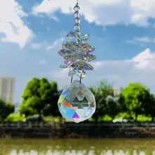 30 мм великолепный AB Кристалл Стекло окно Висячие фэн-шуй Исцеление Призма Защита от солнца Радуга чайник домашний сад Декор