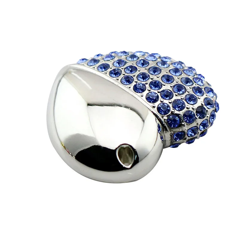  USB 3.0 Crystal Diamond Love Heart Usb Flash Drive Memory Stick Hearts Necklace Pendrive 4GB 8GB 16