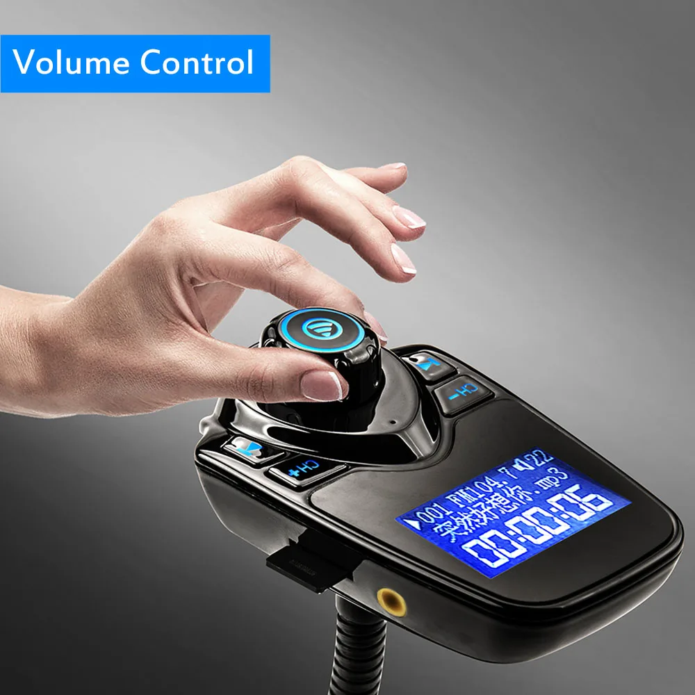 T10 Bluetooth Автомобильный MP3-плеер комплект fm-передатчик стерео аудио плеер Музыкальный плеер TF слот для карты AUX-IN USB с функцией зарядки автомобиля