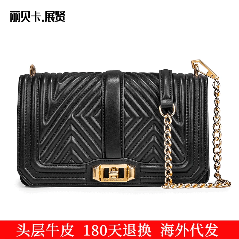 

Manufacturers Direct Selling Europe And America Fashion WOMEN'S Leather Bags One-Shoulder Cross-body Bag with Chain Full-grain L