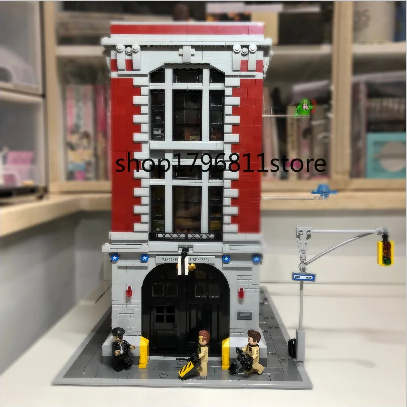16001, 4634 шт, пожарная штаба, buidling blcoks creator, MOC street view, модель, кирпичи, детские развивающие игрушки, 75827