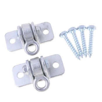 

1 Pair Swing Wall Mount Bracket Hammock Great Load-bearing Hook Hold 15 KN With 4 Screws Use in Inside / Outside Home