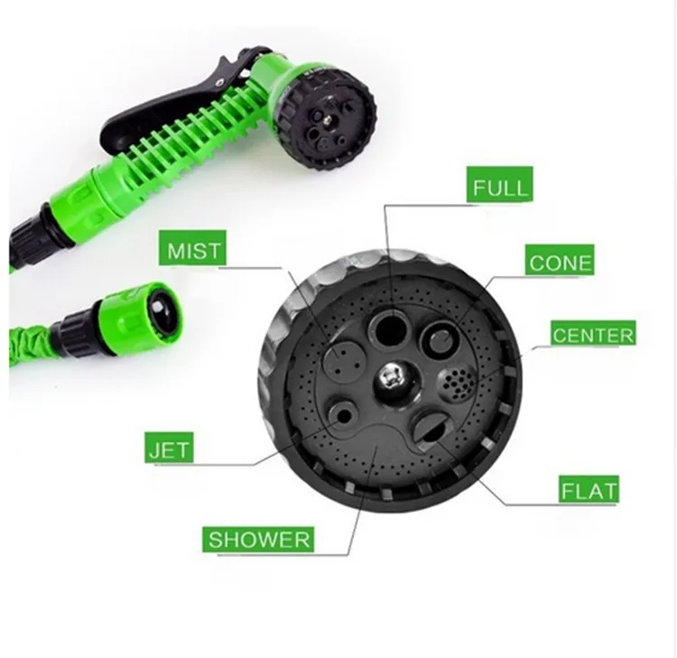 7 в 1 распылитель 3 раза выдвижной садовый латексный шланг волшебный гибкий шланг для садового автомобиля Пластиковый Шланг садовый шланг
