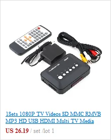 1 комплект 1080P ТВ видео SD MMC RMVB MP3 HD USB HDMI мульти ТВ медиа видео плеер коробка высокое качество