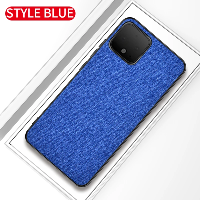Blue Тканевый жесткий чехол из поликарбоната для Google pixel 4 XL чехол для телефона мягкий ТПУ бампер задняя крышка для Google pixel 3A XL 4 противоударный чехол - Цвет: Blue