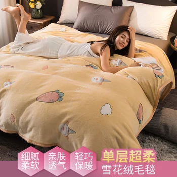 

Winter Quilt Blanket Super Soft For Bed Printed Mink Throw Twin Full Queen Size Single Double Bed Fluffy Warm Fat Thick Blankets