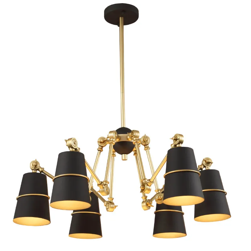 

Nordic Modern 6 arm Pendant Light Creative steel Spider Pendant lamps unfoldable Living room Dining room Lamp E14 LED lamp