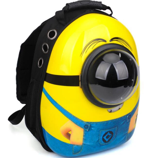 HIPET космическая капсула кот рюкзак сумка для переноски для маленьких собак дышащая обувь для отдыха на открытом воздухе переноска для собаки щенка сумка домашних животных Пакет - Цвет: Minions