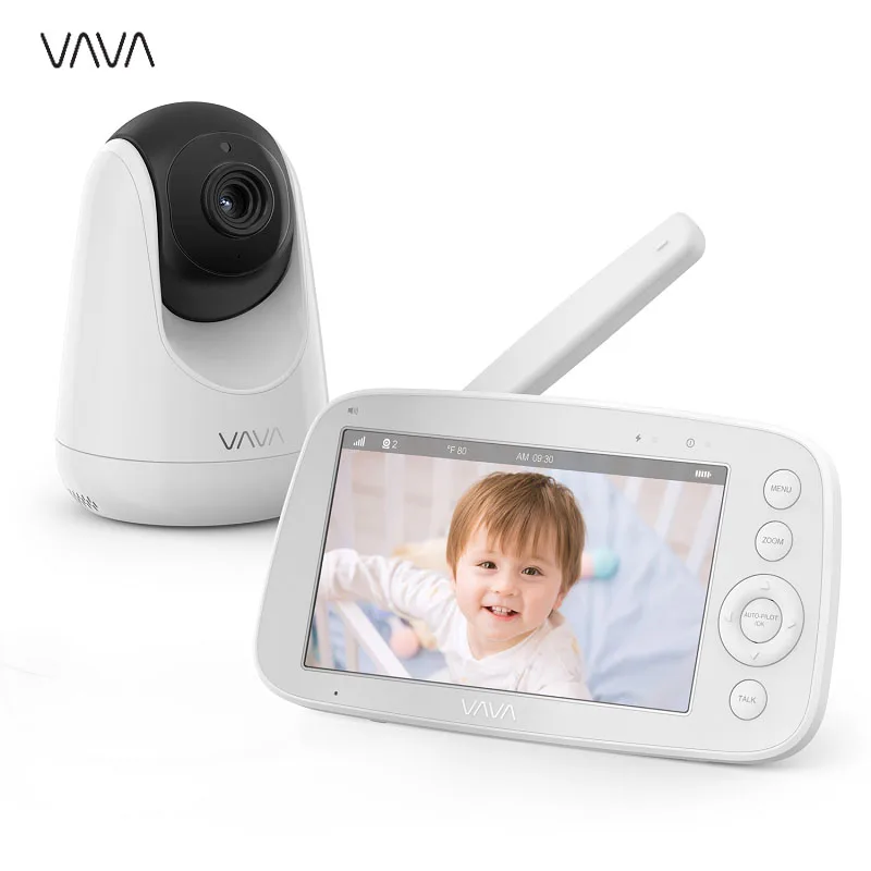 Видеоняня VAVA 5 дюймов 720P с панорамированием и наклоном | Безопасность защита