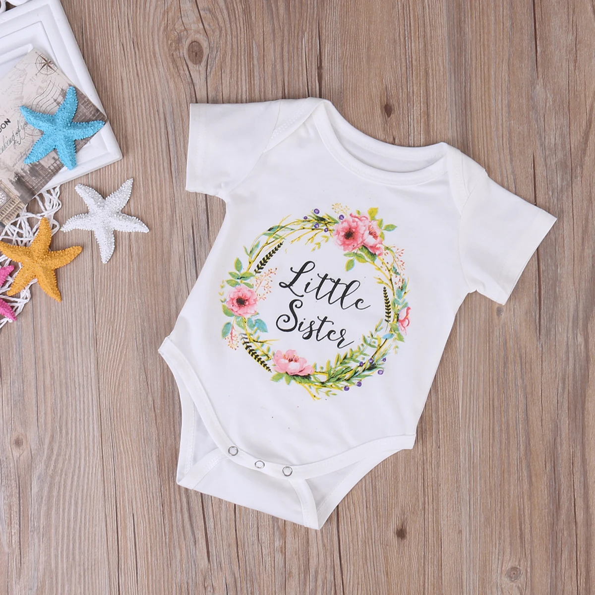 Emmababy Повседневное цветочный короткая футболка для детей для маленьких девочек одежда для маленьких и больших для сестер одежда комбинезон ромпер, одежда футболки - Цвет: C     12M