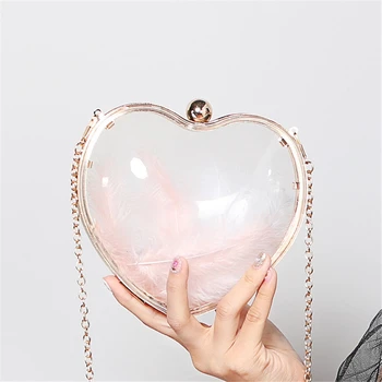 

Transparent Women Handbag Crossbody Shoulder Chain Bag Fashion Acrylic Clear Clutches Small Evening Bag Mini Box for Ladies Girl
