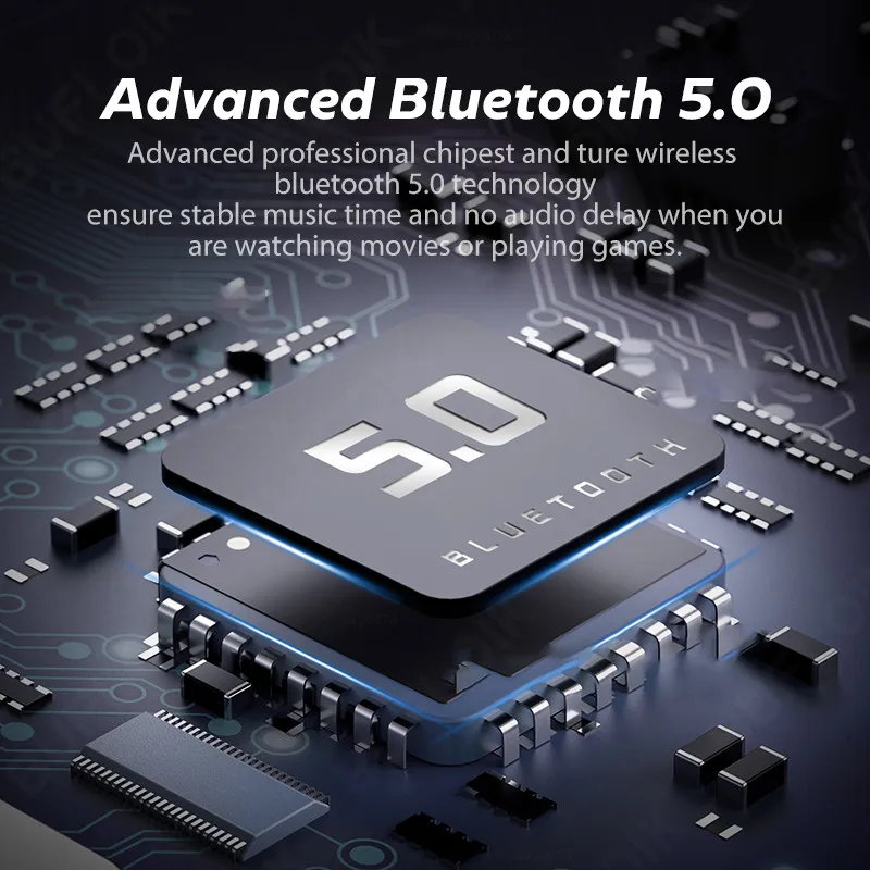 Wireless Headphones Bluetooth Earphones Noise Canceling TWS Sports Waterproof Headset 9D Stereo Wireless Earbuds With Microphone