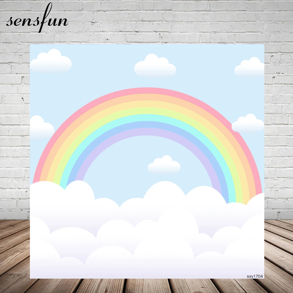 Sensfun 写真スタジオの虹色の雲の背景 誕生日パーティーや新生児の写真撮影のためのパーソナライズされた背景 背景 Aliexpress