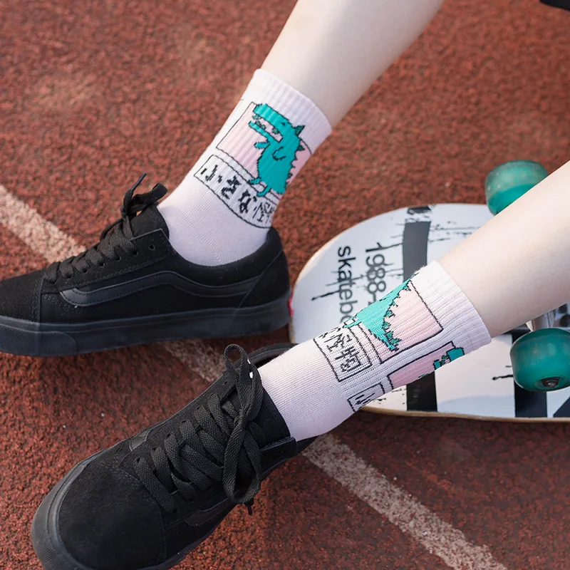 Женские носки с героями мультфильмов хлопковые Harajuku женские милые унисекс для