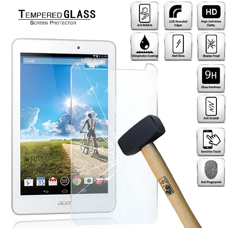 

Tablet Tempered Glass Screen Protector Cover for Acer Iconia Tab 8 A1-840 8 Incn 9H Tempered Film Full Coverage Anti-Scratch