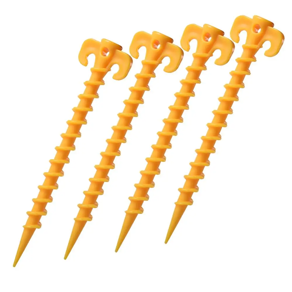 10X Ultralight Outdoor Sand Beach Camping Tent Pegs Stakes Plastic Spiral Nail 