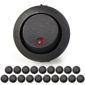 

20 x LED Display Toggle On/ Off Switch DC 12V 16 mm Red